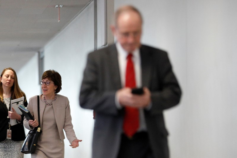 Senate lunch meeting on response to coronavirus outbreak on Capitol Hill in Washington