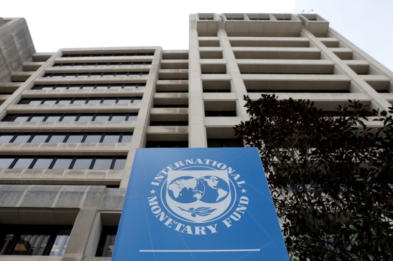 FILE PHOTO: The International Monetary Fund (IMF) headquarters building is seen ahead of the