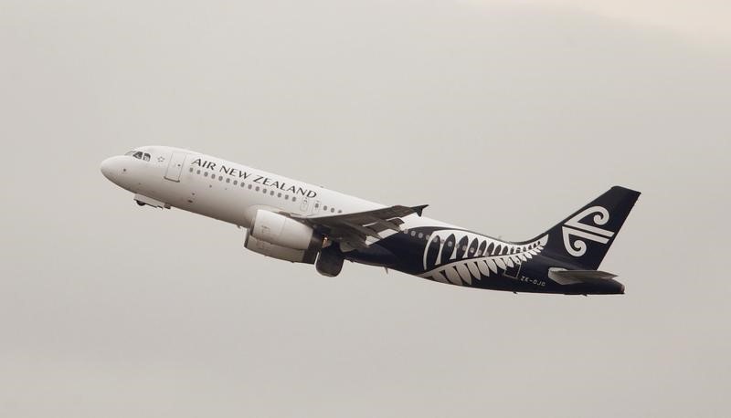 FILE PHOTO: An Air New Zealand Airbus A320 plane takes off from Kingsford Smith International