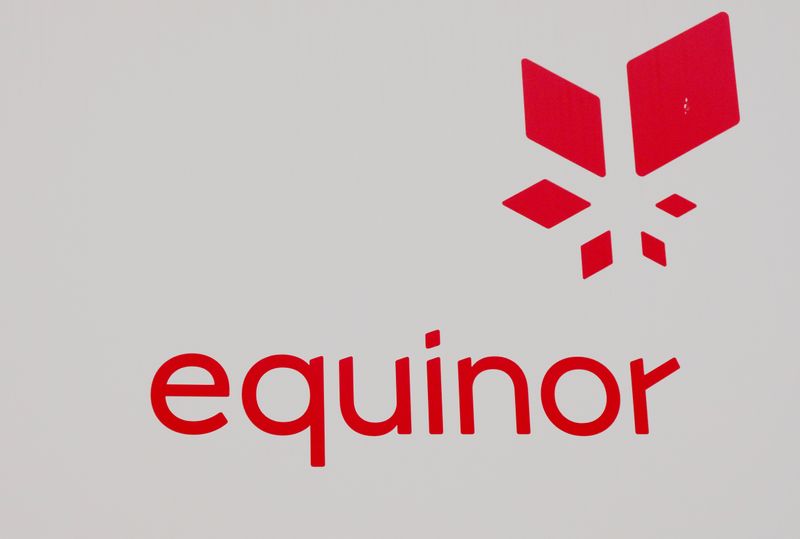 FILE PHOTO: Equinor's logo is seen next to the company's headquarters in Stavanger