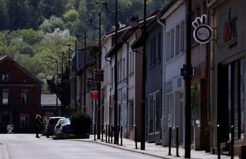 Lockdown imposed to slow the spread of the coronavirus disease (COVID-19) in Stiring-Wendel