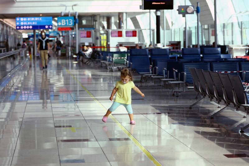 FILE PHOTO: Dubai International airport resumed limited outbound passenger flights amid
