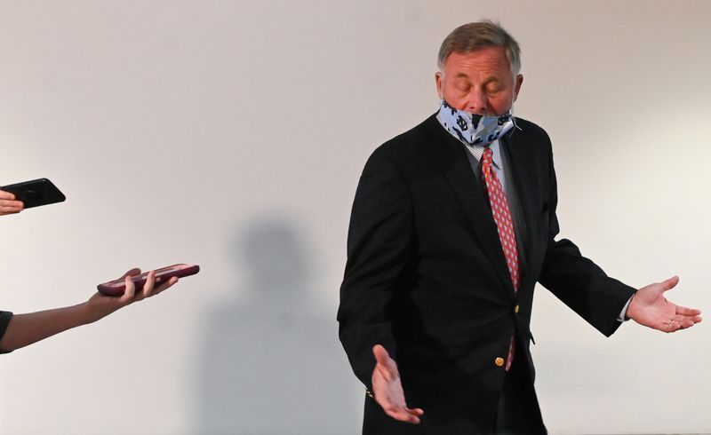 Sen. Burr leaves the U.S. Capitol after voting in Washington