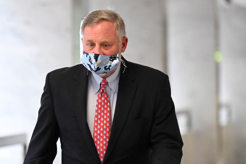 Sen. Burr walks to a republican luncheon on Capitol Hill in Washington