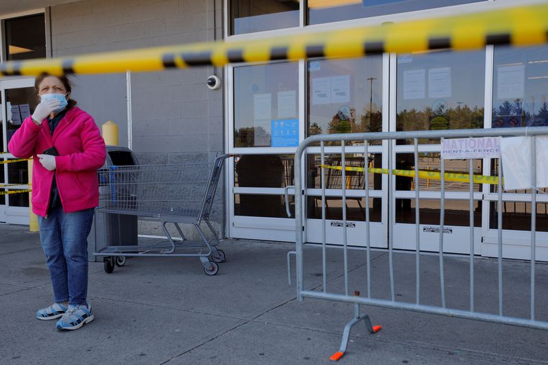 FILE PHOTO: Empty Charmin box remains on a shelf at a Walmart Neighborhood Market in Hawthorne