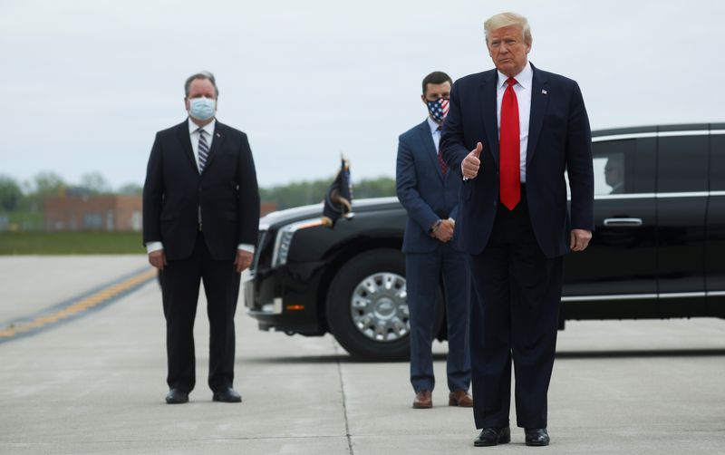 U.S. President Trump visits Ford Rawsonville Components Plant in Ypsilanti, Michigan