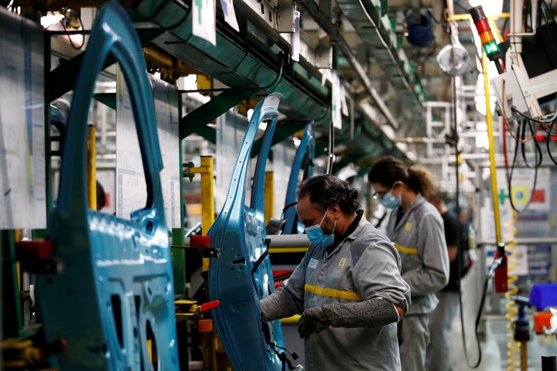 FILE PHOTO: Renault ramps up production at its factory of Flins, near Paris