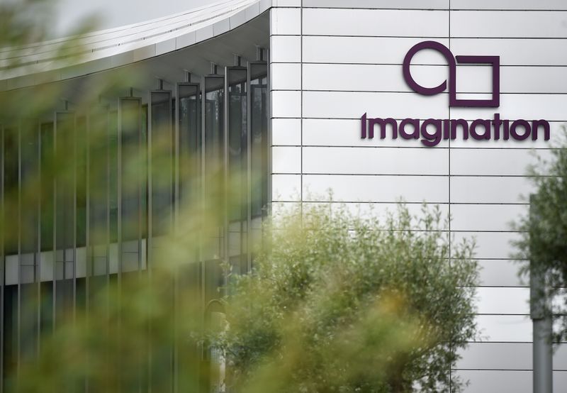 The headquarters of technology company Imagination Technologies is seen on the outskirts of