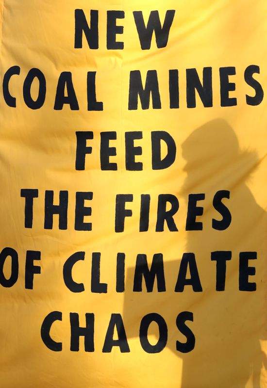 XR protest at Banks Group's open-cast coal mine in Bradley