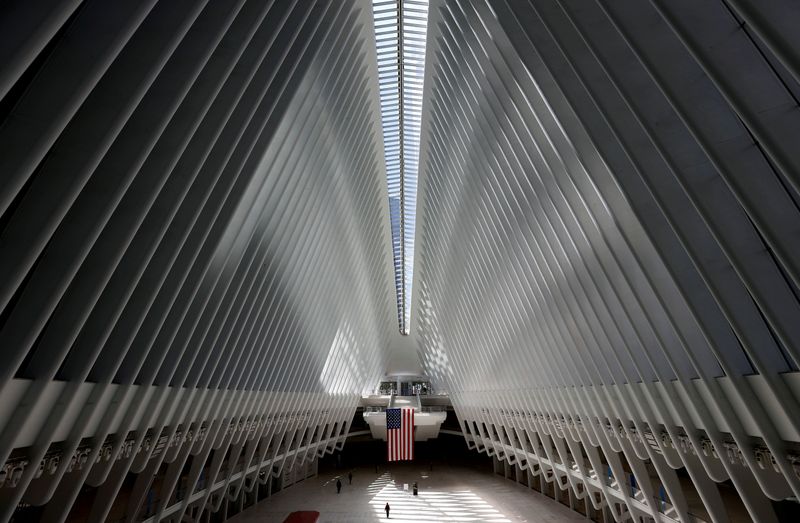 FILE PHOTO: Nearly empty Oculus transportation hub during outbreak of the coronavirus disease