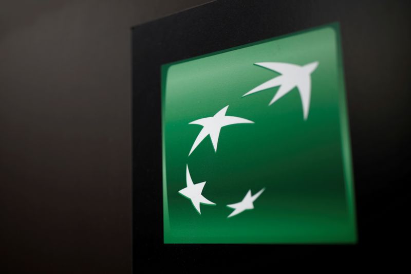 FILE PHOTO: The BNP Paribas logo is seen at a branch in Paris