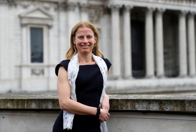 FILE PHOTO: Natasha Landell-Mills, head of stewardship at Sarasin & Partners, poses for a