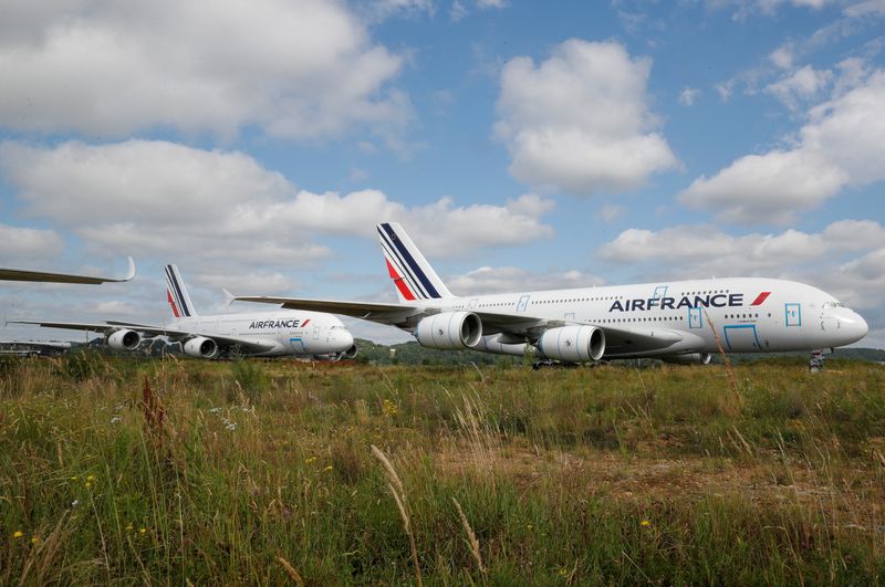 Grounded jetliners stored at Tarmac Aerosave in Tarbes